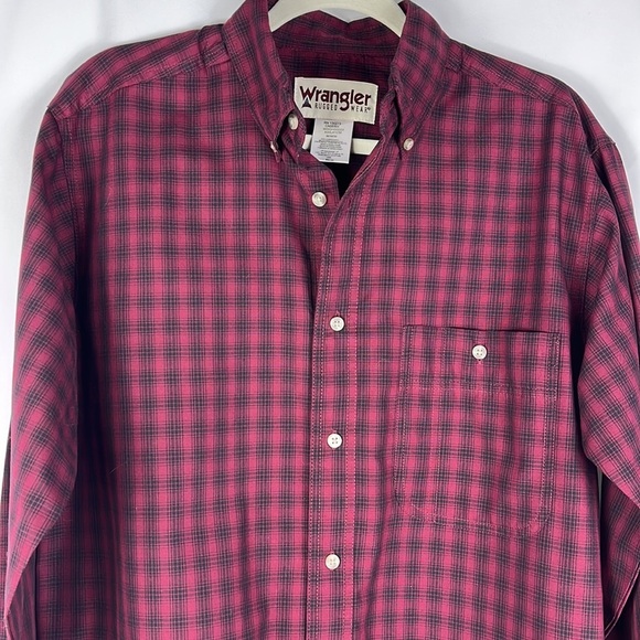 Wrangler Rugged Wear button down shirt Sz M - Picture 3 of 11
